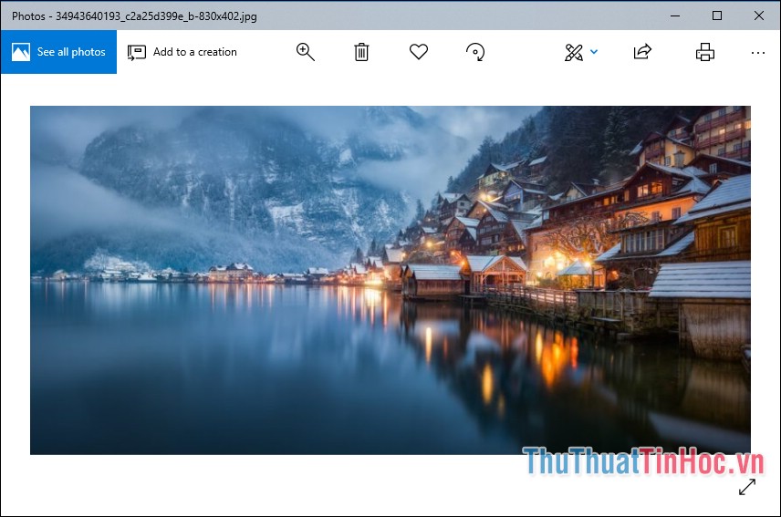 Photos - Phầm mềm mở ảnh mặc định của Windows 10