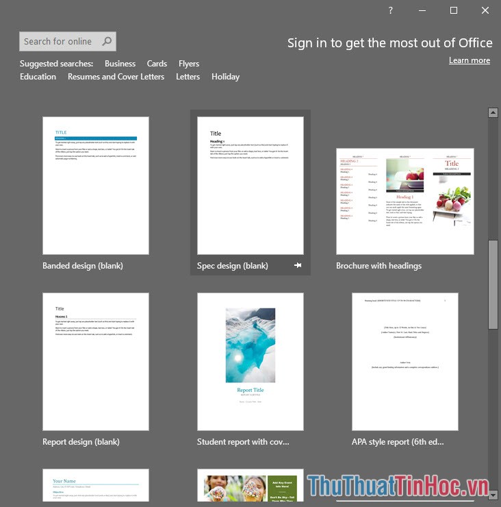 Microsoft Word có sẵn khá nhiều mẫu cho trang bìa