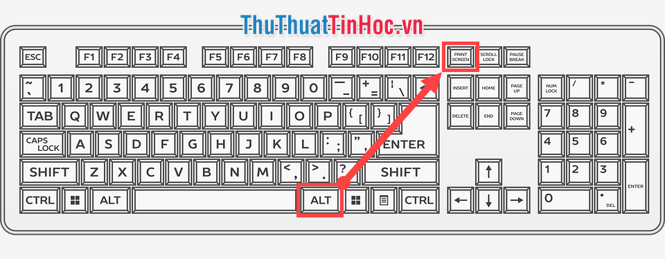 Sử dụng tổ hợp phím Alt + Print Screen