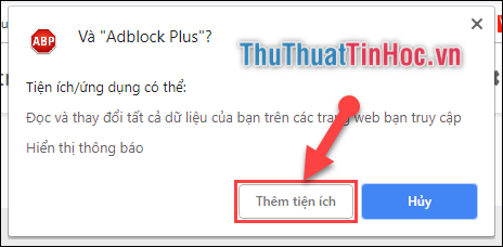 Ấn vào Thêm tiện ích