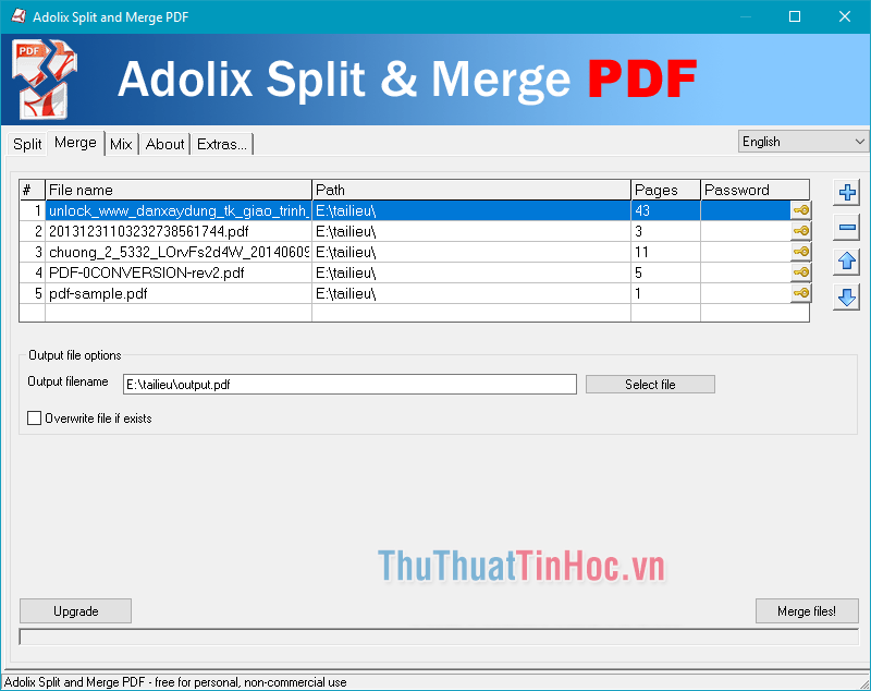 Phần mềm Adolix Split & Merge PDF