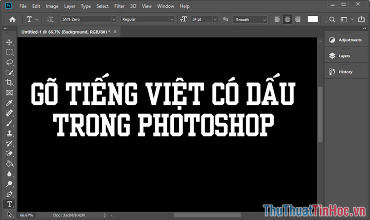 Cách gõ tiếng Việt có dấu trong Photoshop