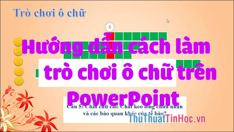 PowerPoint không chỉ giúp bạn trình bày thông tin một cách chuyên nghiệp, mà còn có thể sử dụng để tạo các bảng ô chữ và giúp bạn học tập với hiệu quả cao hơn. Đừng bỏ qua cơ hội khám phá đầy đủ tiềm năng của PowerPoint khi kết hợp với ô chữ. Xem ảnh liên quan ngay bây giờ để biết thêm chi tiết!