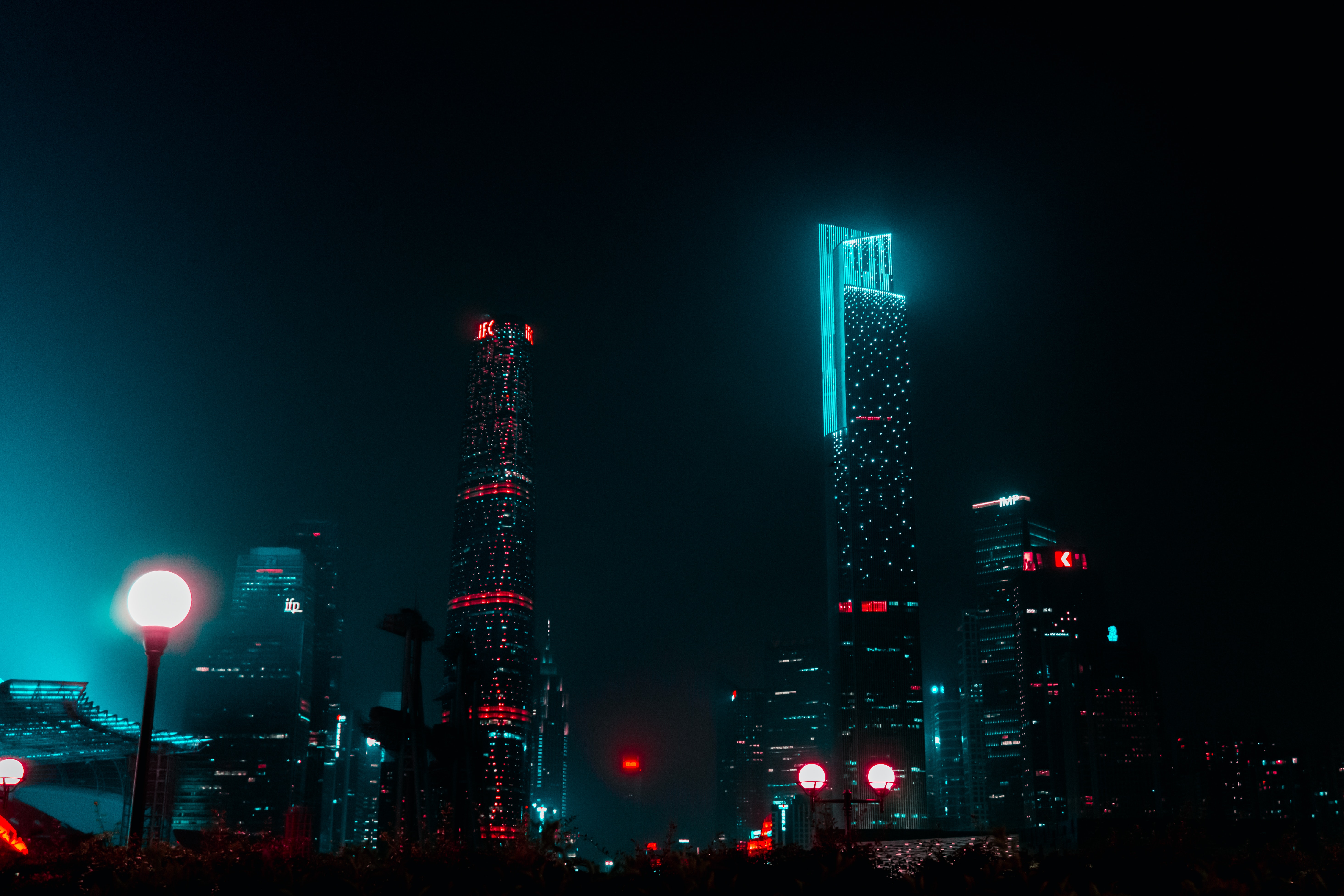 Hình ảnh 4k thành phố đèn