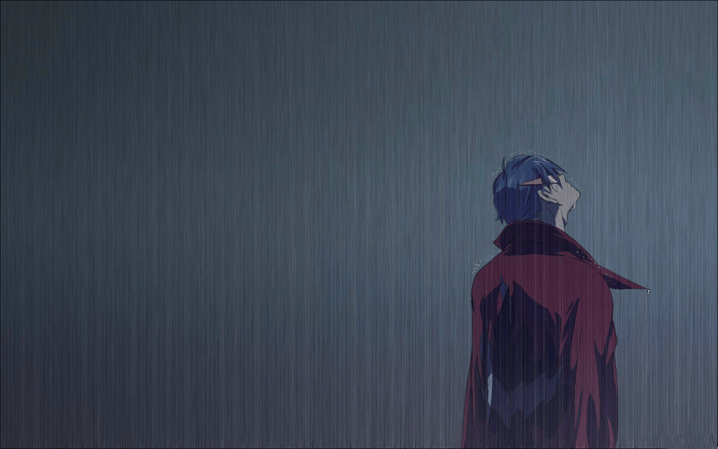 ảnh anime buồn dưới mưa
