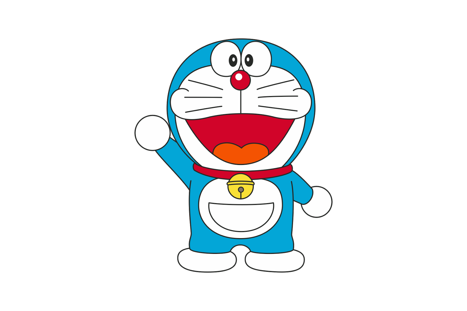 Hình ảnh mèo máy Doraemon xin chào các cậu