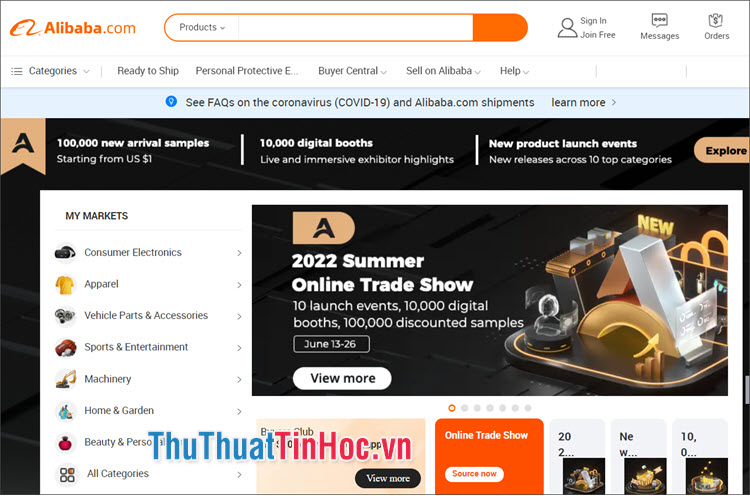 Trang web Alibaba bán cái gì