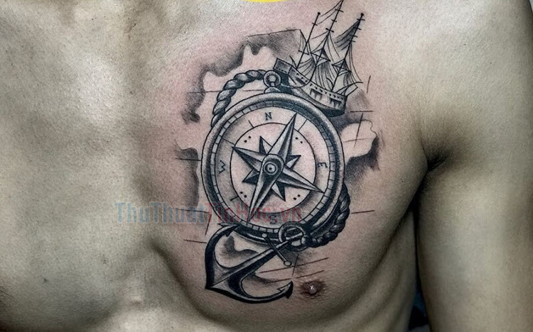 Tổng hợp hình xăm la bàn mỏ neo đẹp nhất  Rio Studio  Anchor tattoos  Anchor tattoo men Forearm tattoos