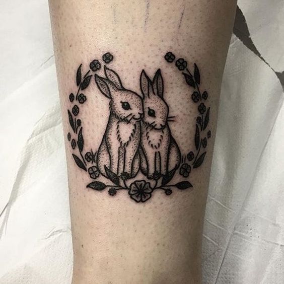 Tattoo 2 con thỏ cực cute