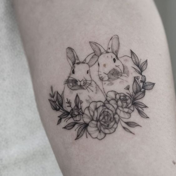 Tattoo 2 con thỏ cực đẹp
