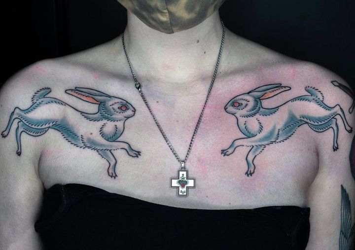 Tattoo 2 con thỏ đẹp
