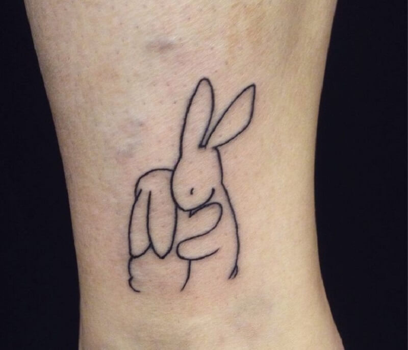 Tattoo 2 con thỏ độc đáo nhất