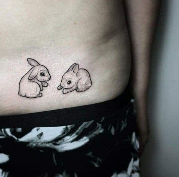 Tattoo 2 con thỏ siêu độc đáo