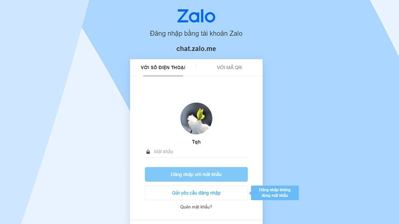 Đăng nhập Zalo web trên máy tính bằng số điện thoại