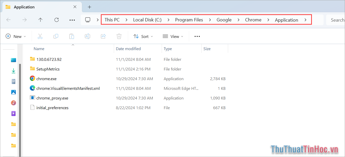 Khôi phục biểu tượng Shortcut Chrome từ thư mục cài đặt
