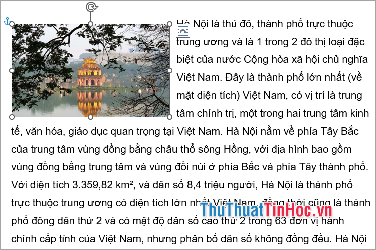 Chèn ảnh vào bên cạnh văn bản trong Word