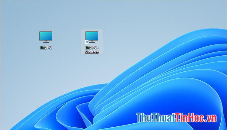 Thực hiện xong cách tạo shortcut trên desktop