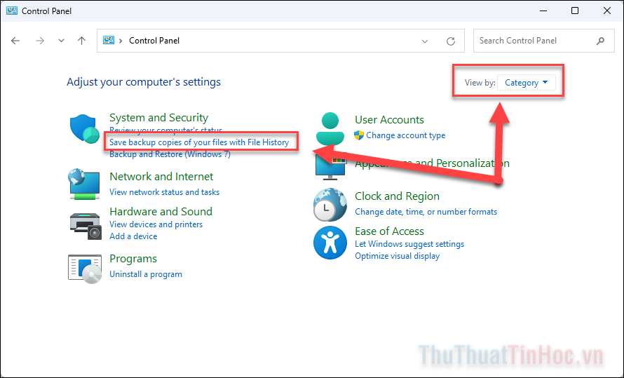 Chuyển sang chế độ xem Category
