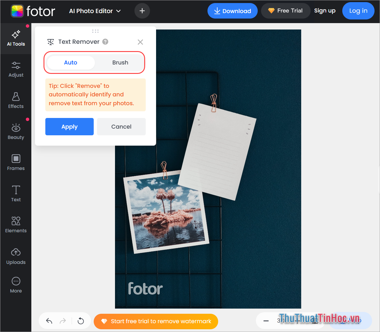 Công cụ Text Remover trên hệ thống có 2 phương thức hoạt động