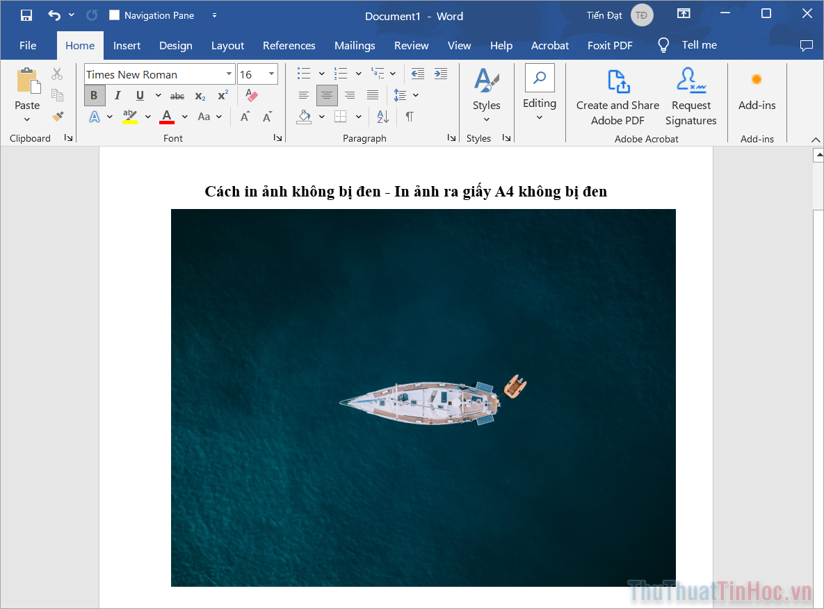 Hình ảnh sẽ được thêm vào phần mềm Word