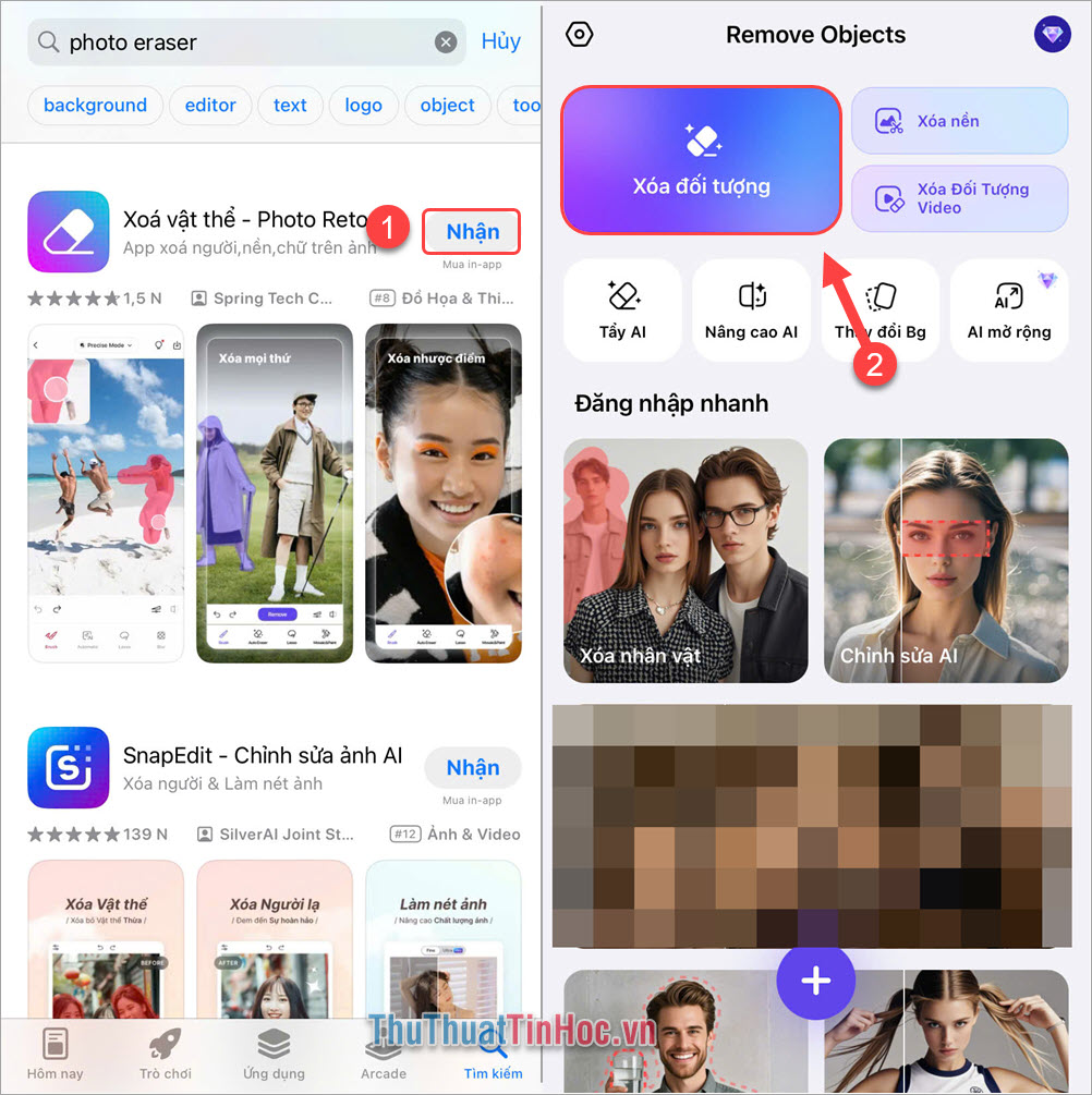 Xóa vật thừa trên ảnh bằng iPhone với ứng dụng Photo Retouch