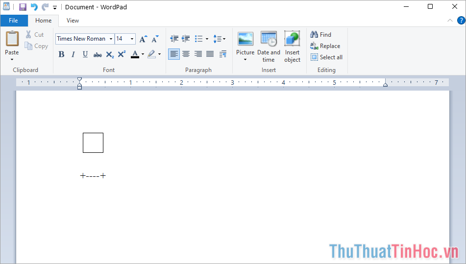 Cách tạo bảng trong Wordpad cực dễ