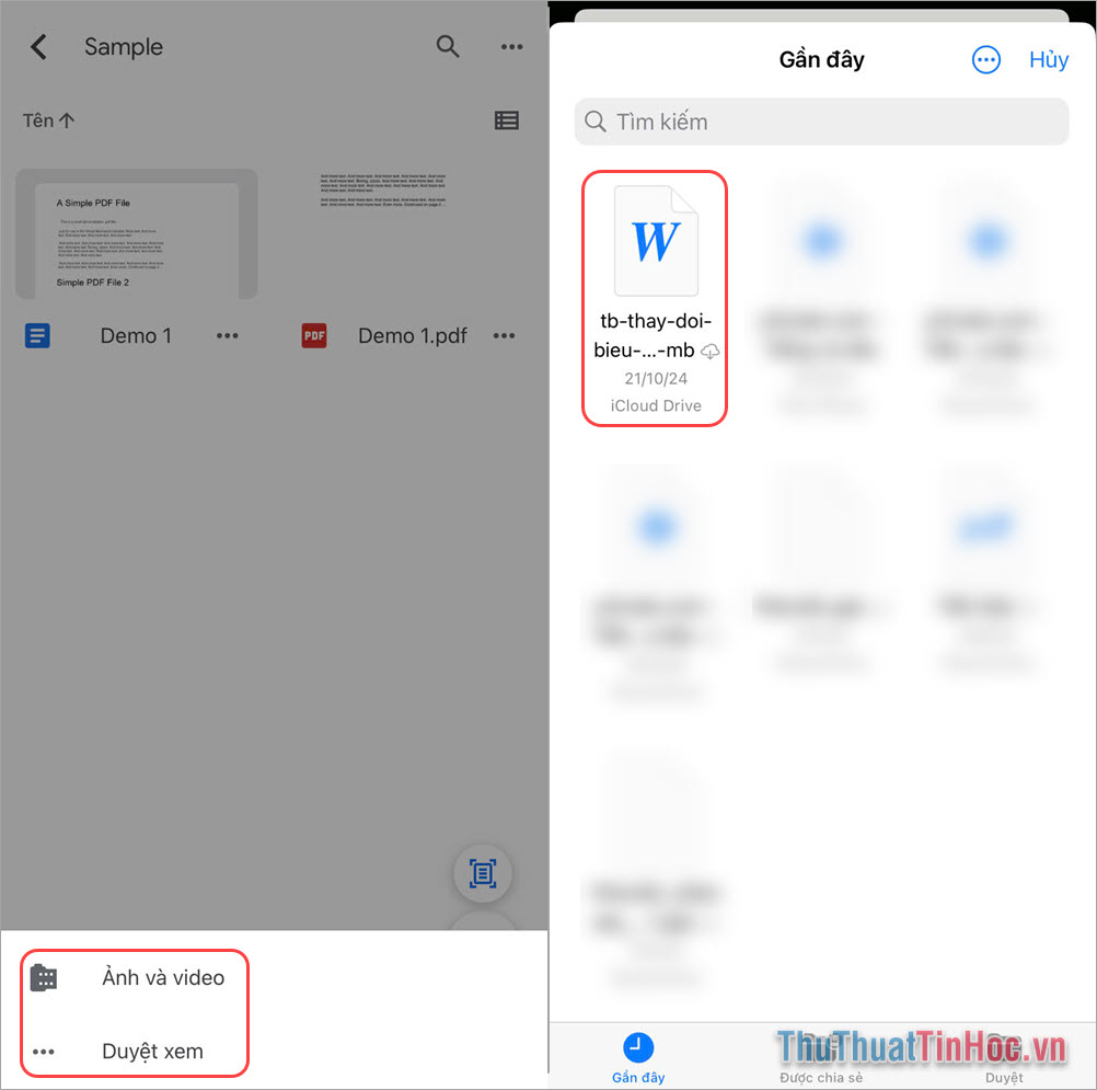 Chọn Ảnh và Video trên điện thoại lên Google Drive