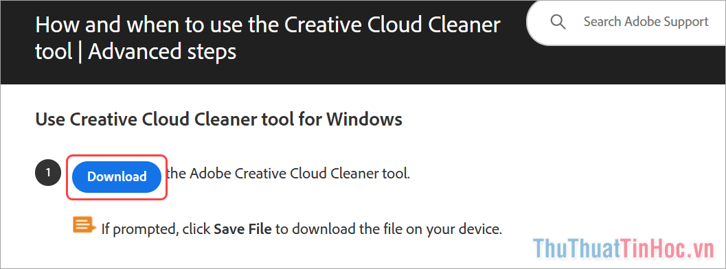 Truy cập Adobe Creative Cloud chọn Download để tải phần mềm
