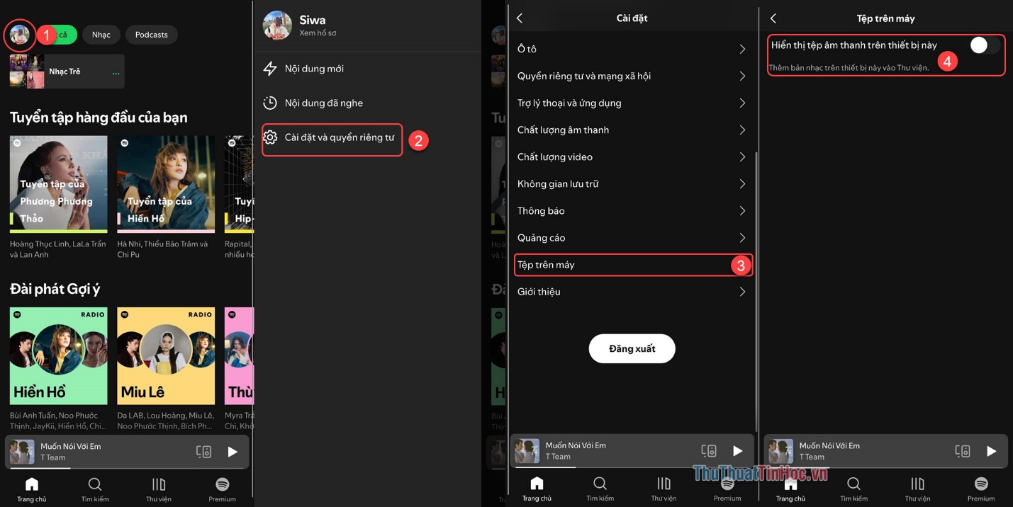 Tải ứng dụng Spotify và đăng nhập bằng tài khoản
