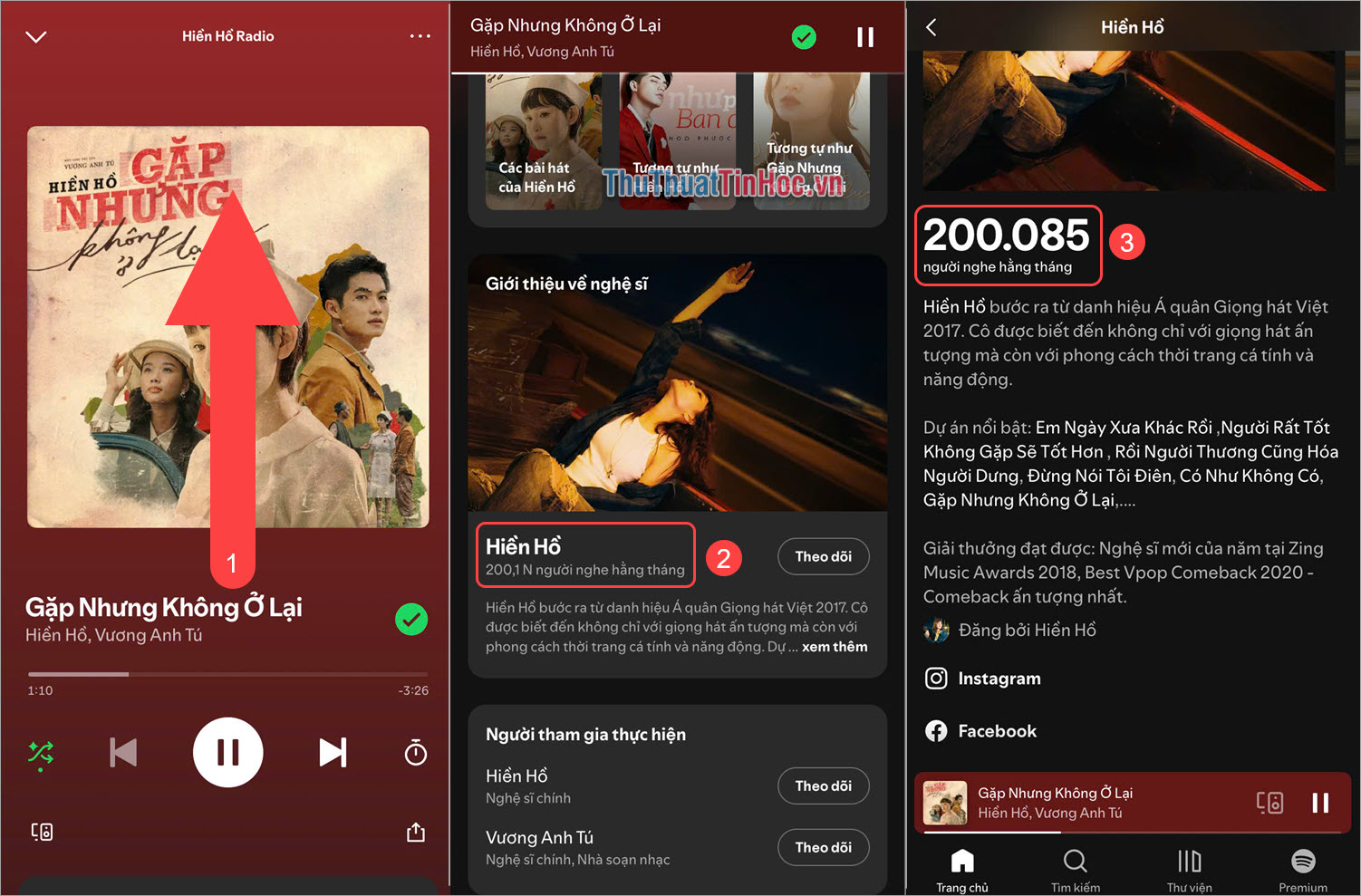 Cách xem lượt Stream của nghệ sĩ trên Spotify hàng tháng