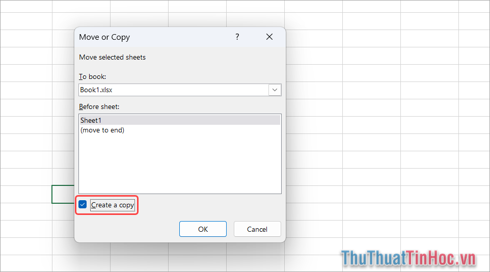 Chọn Create a Copy để tạo một bản Copy các nội dung từ trang Sheet cũ