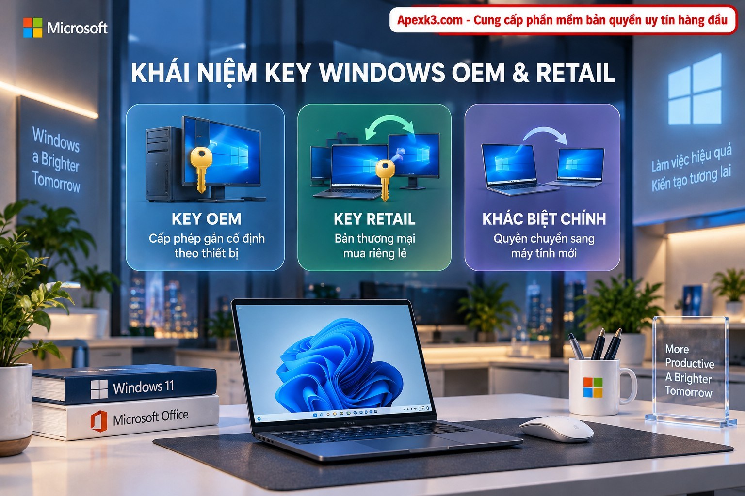 Key Windows OEM và Retail khác nhau thế nào? Nên mua loại nào?